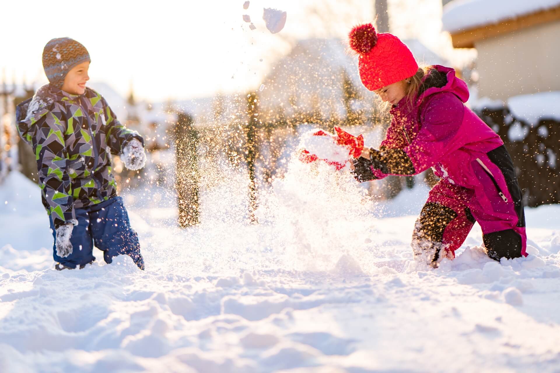 children winter fun in livigno