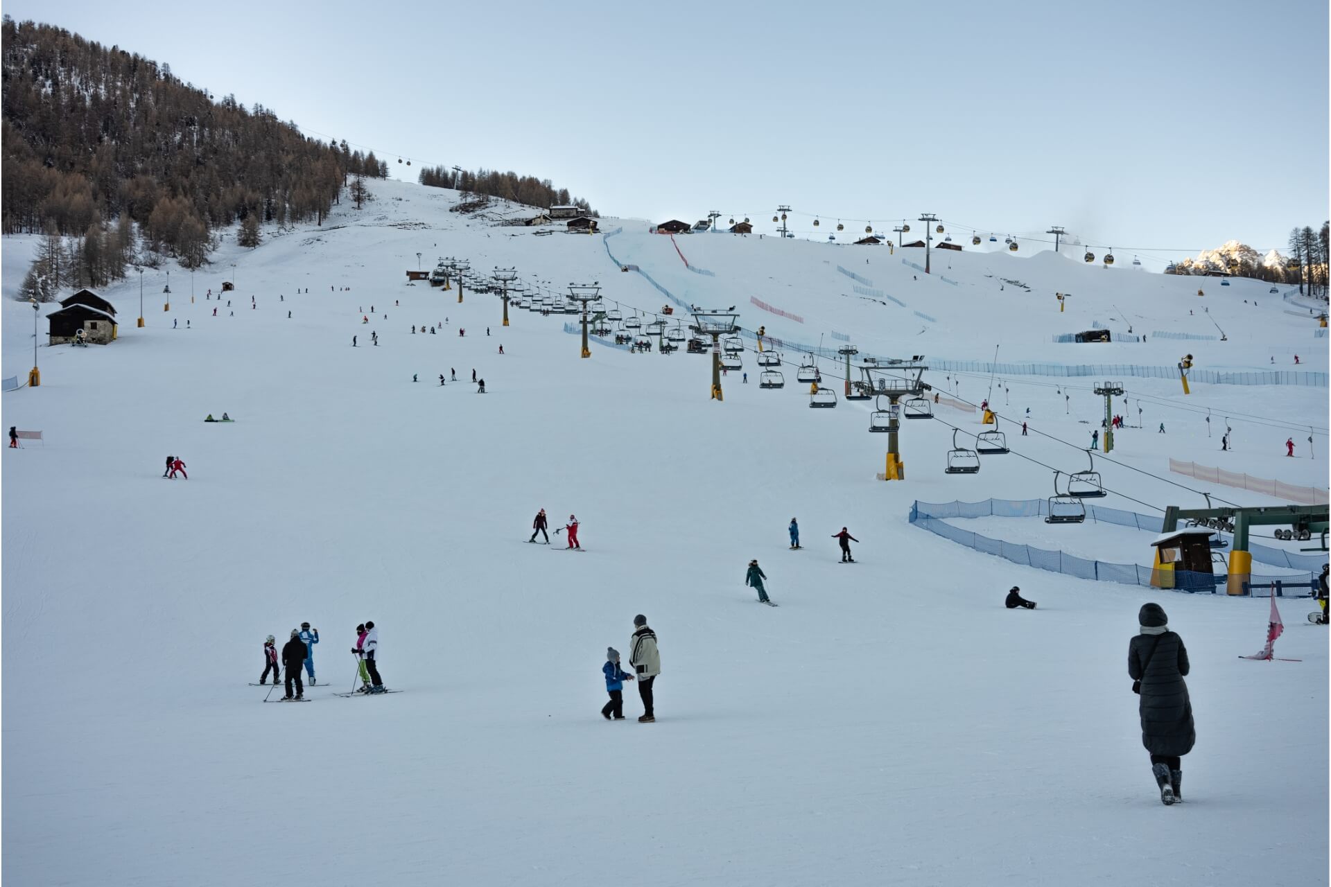 lezioni di sci nei campetti di Livigno per bambini e principianti